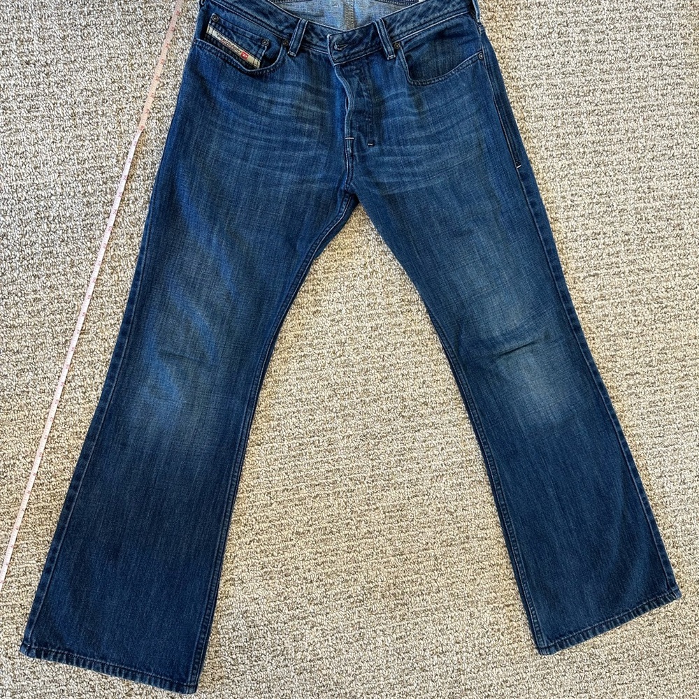 Diesel Blue Bootcut Jeans with Natural Fading